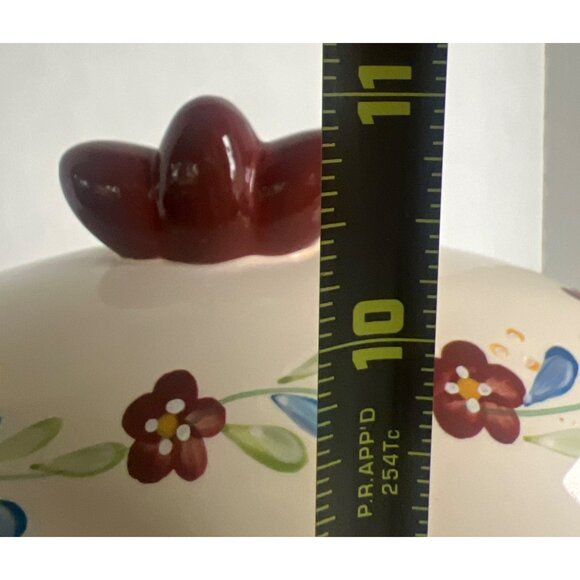 Nonni's Handmade Biscotti Cookie  Jar Canister Floral Vines Minalmalist Design - Picture 11 of 11